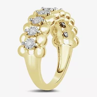 Womens 1/4 CT. T.W. Lab Grown White Diamond 14K Gold Over Silver Sterling Band
