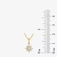 Womens 1/4 CT. T.W. Lab Grown White Diamond 14K Gold Over Silver Sterling Silver 18 Inch Pendant Necklace