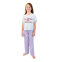 Dots & Dreams Little & Big Kid Girls Round Neck Short Sleeve 3-pc. Pajama Sets