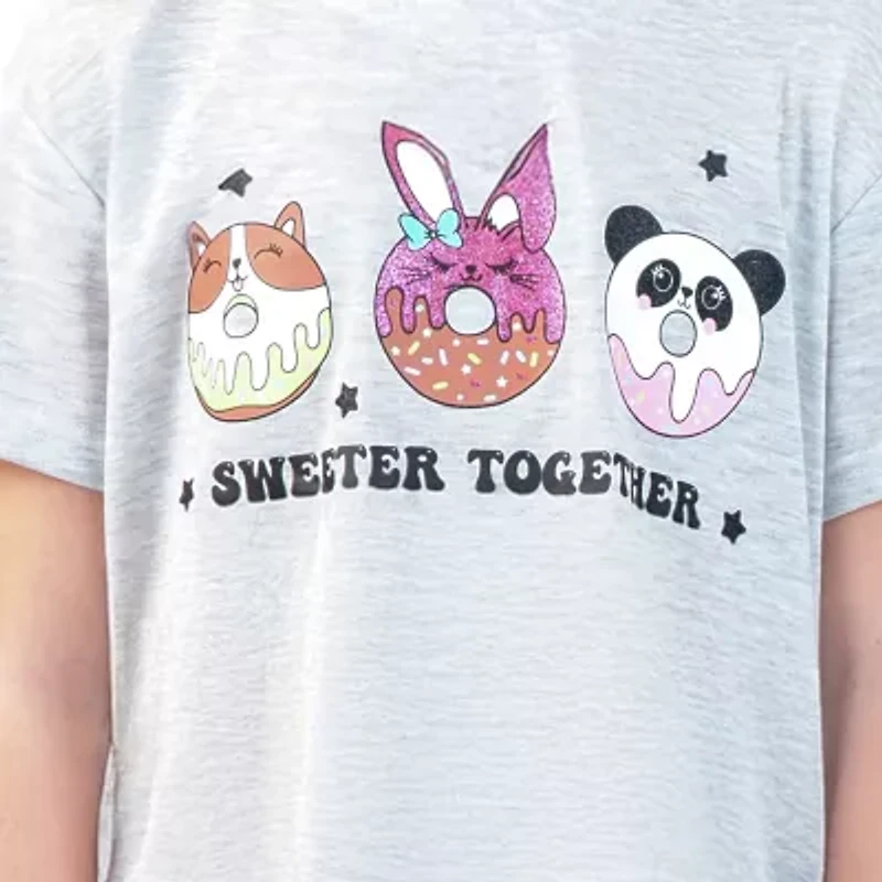 Dots & Dreams Little & Big Kid Girls Round Neck Short Sleeve 3-pc. Pajama Sets