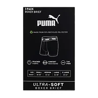PUMA Ultra Soft Mens 3 Pack Boxer Briefs Psp25m152980