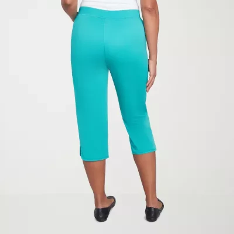 Alfred Dunner Nantucket Womens Straight Capri Pant