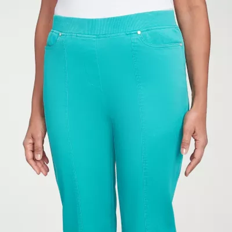 Alfred Dunner Nantucket Womens Straight Capri Pant
