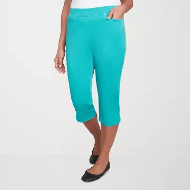 Alfred Dunner Nantucket Womens Straight Capri Pant