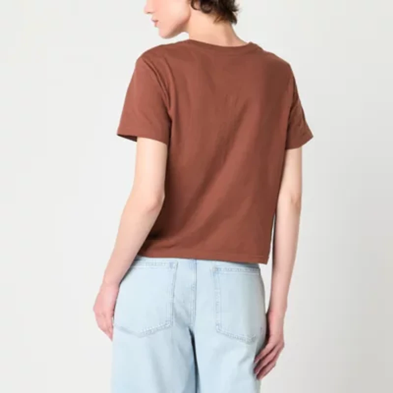 Jerry Leigh Espresso Club Semi Fit Tee Womens Crew Neck Short Sleeve Modern Juniors Graphic T-Shirt