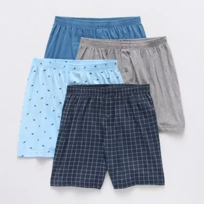 Stafford Cotton Knit Mens 4 Pack Boxers 305939