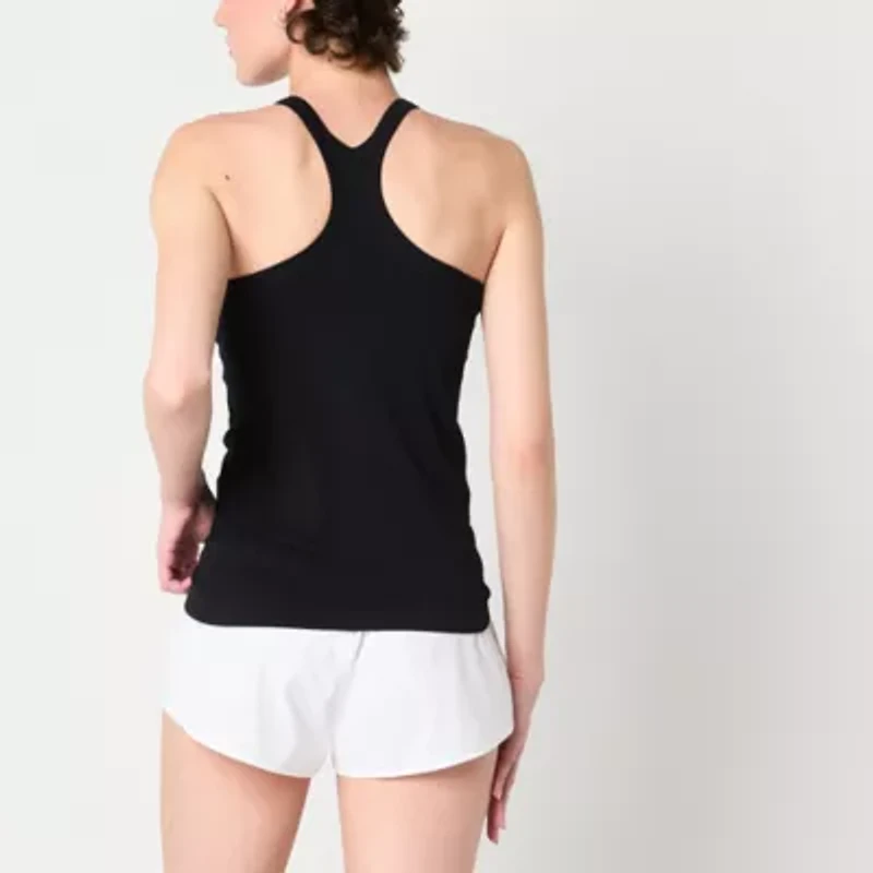 Arizona Womens Scoop Neck Sleeveless Active Juniors Tank Top