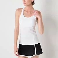 Arizona Womens Juniors Scoop Neck Sleeveless Active Tank Top