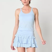 Arizona Womens Juniors Scoop Neck Sleeveless Active Tank Top