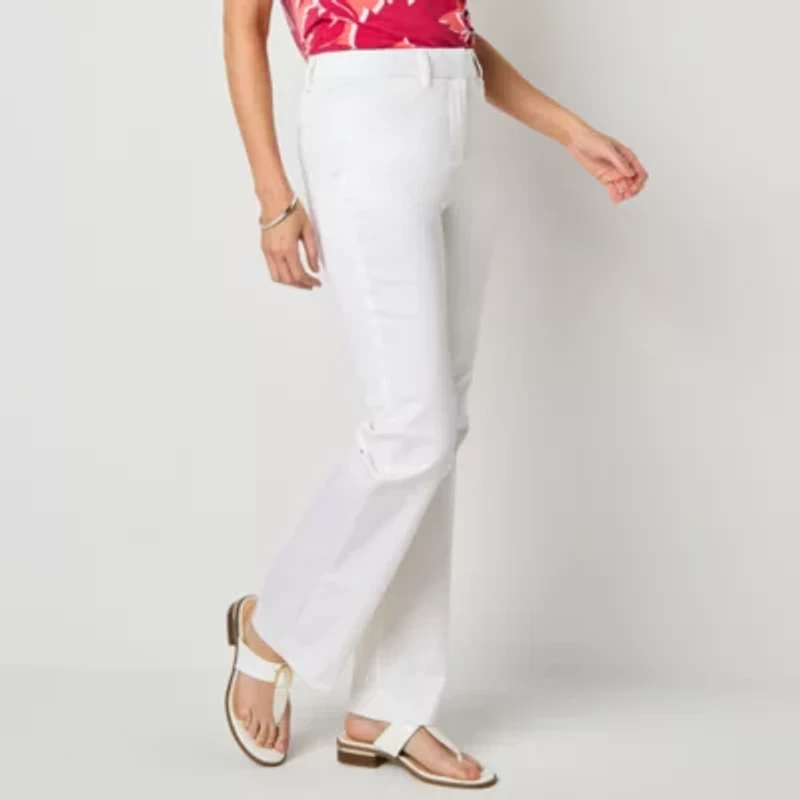 Liz Claiborne Emma Womens Flare Mid Rise Trouser