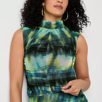 Bold Elements Womens Sleeveless Mock Neck Top