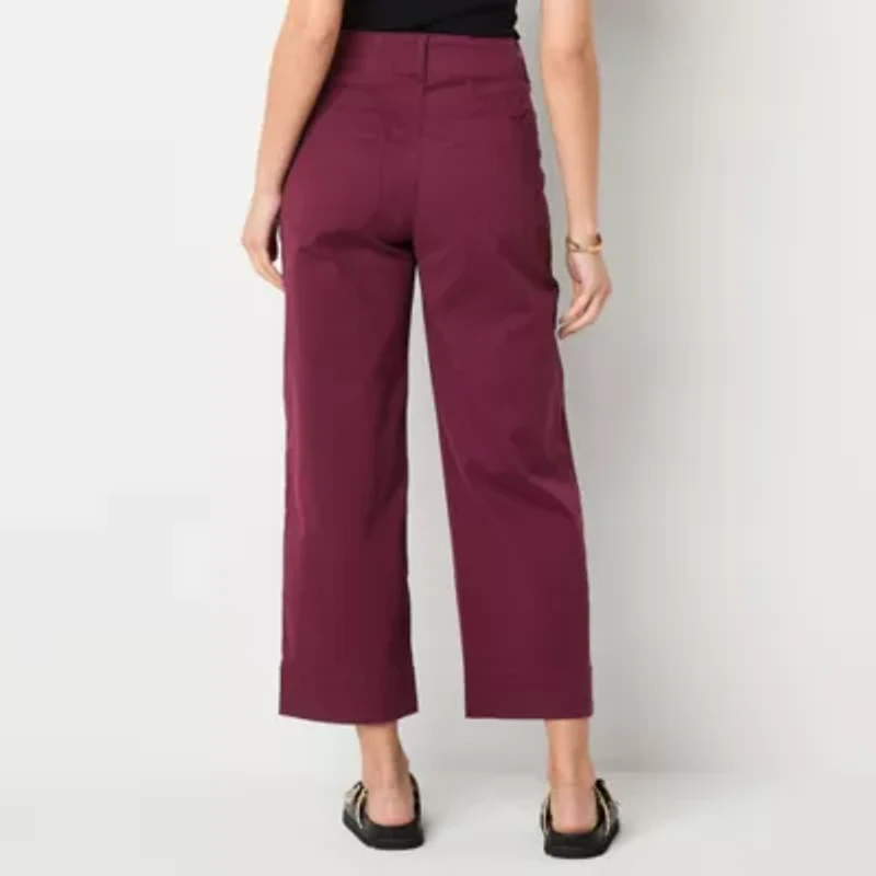 a.n.a Womens Straight Highest Rise Cropped Pant