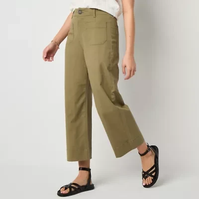 a.n.a Womens Straight Highest Rise Cropped Pant