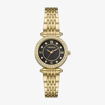 Geneva Womens Crystal Accent Gold Tone Bracelet Watch Fmdjm318