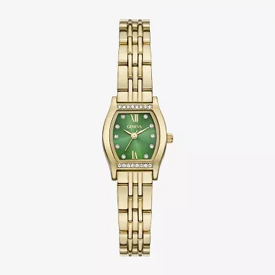 Geneva Womens Crystal Accent Gold Tone Bracelet Watch Fmdjm317