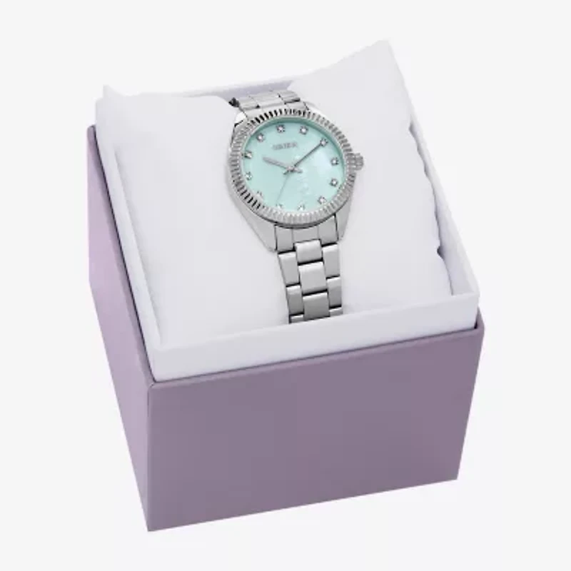 Geneva Womens Crystal Accent Silver Tone Bracelet Watch Fmdjm320