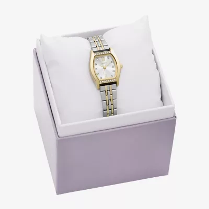 Geneva Womens Crystal Accent Two Tone Bracelet Watch Fmdjm316