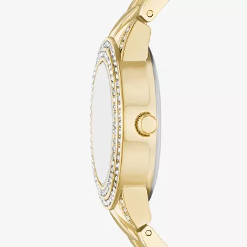 Womens Crystal Accent Gold Tone 4-pc. Watch Boxed Set Fmdjset366