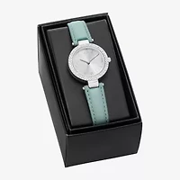 Womens Crystal Accent Blue Strap Watch Fmdjo343