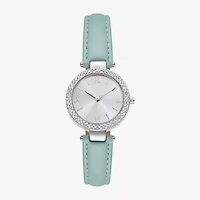 Womens Crystal Accent Blue Strap Watch Fmdjo343