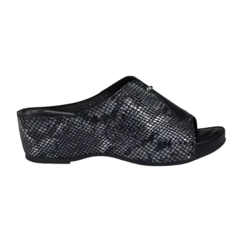 GC Shoes Womens Dacia Printed Comfort Wedge Sandals
