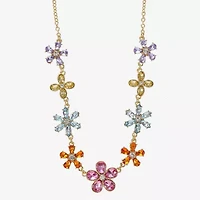 Monet Jewelry Womens Multi Color 17 Inch Collar Necklace