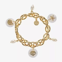 Liz Claiborne Starfish Shell Womens Charm Bracelet