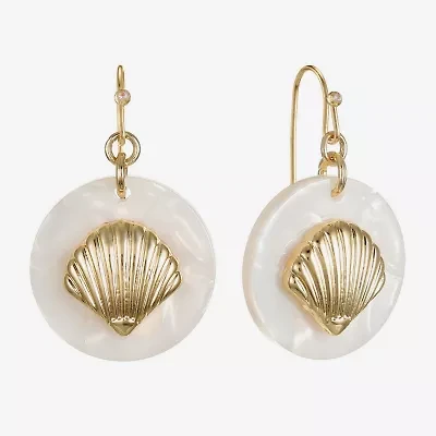 Liz Claiborne Shell Womens Drop Earrings
