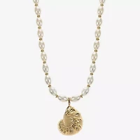 Liz Claiborne Shell Womens 17 Inch Pendant Necklace