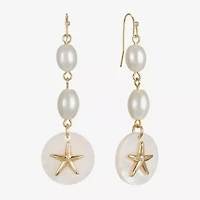 Liz Claiborne Starfish Womens Drop Earrings