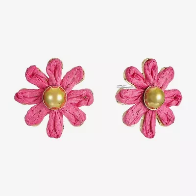 Liz Claiborne 20mm Flower Stud Earrings