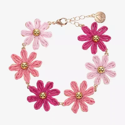 Liz Claiborne Womens Flower Strand Bracelet