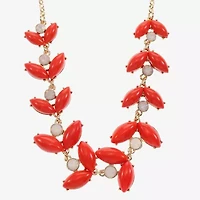 Liz Claiborne Womens White 17 Inch Collar Necklace