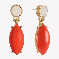 Liz Claiborne Womens Glass Hypoallergenic Drop Earrings