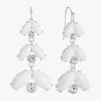 Liz Claiborne Womens Glass Drop Earrings