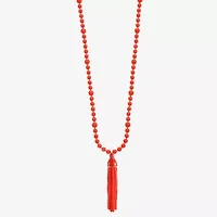 Liz Claiborne Tassel Womens 28 Inch Beaded Necklace