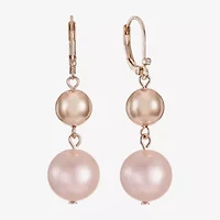 Monet Jewelry Womens Simulated Pearl Round Drop Earrings