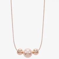 Monet Jewelry Womens Simulated Pearl Round 18 Inch Pendant Necklace