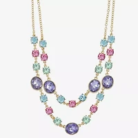 Monet Jewelry Womens Pink Glass 18 Inch Strand Necklace