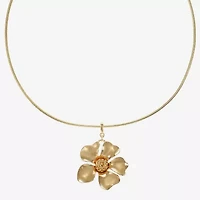 Liz Claiborne Womens Flower 17 Inch Pendant Necklace