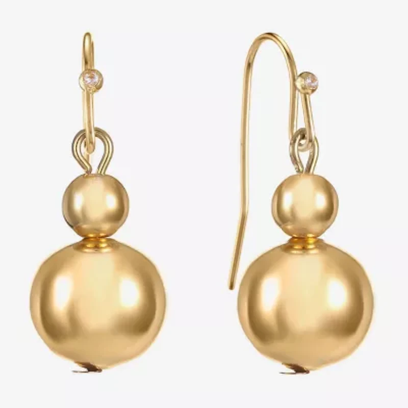 Liz Claiborne Womens Round Drop Earrings