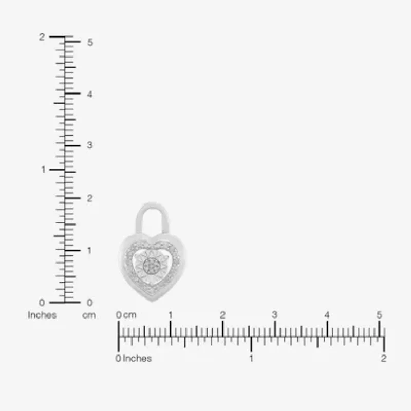 Limited Quantities! Womens 1/ CT. T.W. Natural White Diamond Sterling Silver Heart 18 Inch Pendant Necklace