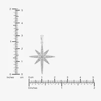 Limited Quantities! Womens 1/10 CT. T.W. Natural White Diamond Sterling Silver Star 18 Inch Pendant Necklace