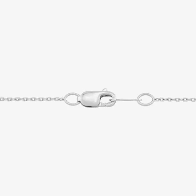 Limited Quantities! Womens Diamond Accent Natural White Diamond Sterling Silver 18 Inch Pendant Necklace