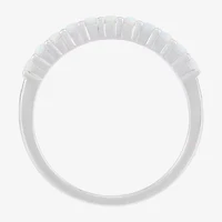 Limited Quantities! Womens Lab Created White Opal Sterling Silver Stackable Ring