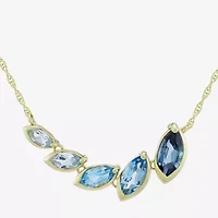 Limited Quantities! Womens Genuine Blue Topaz 14K Gold Over Silver 18 Inch Pendant Necklace