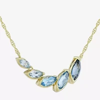 Limited Quantities! Womens Genuine Blue Topaz 14K Gold Over Silver 18 Inch Pendant Necklace