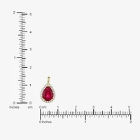 Limited Quantities! Womens Lab Created Red Ruby 14K Gold Over Silver 18 Inch Pendant Necklace