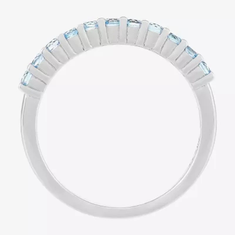 Limited Quantities! Womens Genuine Blue Topaz Sterling Silver Stackable Ring