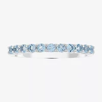 Limited Quantities! Womens Genuine Blue Topaz Sterling Silver Stackable Ring